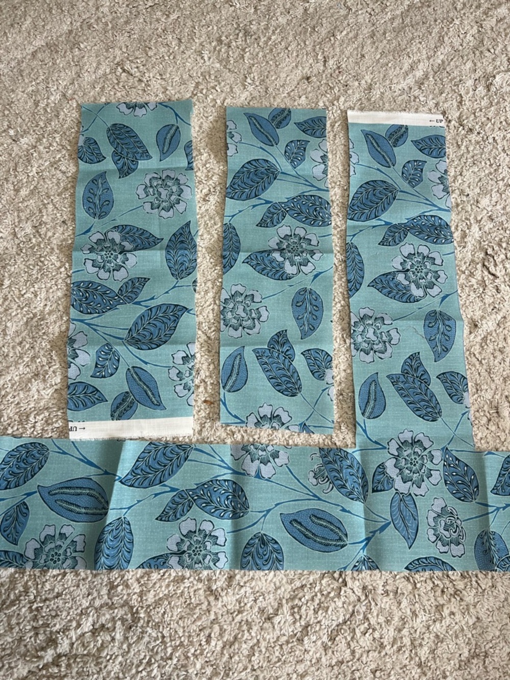 Schumacher Kava Cay Indoor/Outdoor Blues Fabric Remnant pieces